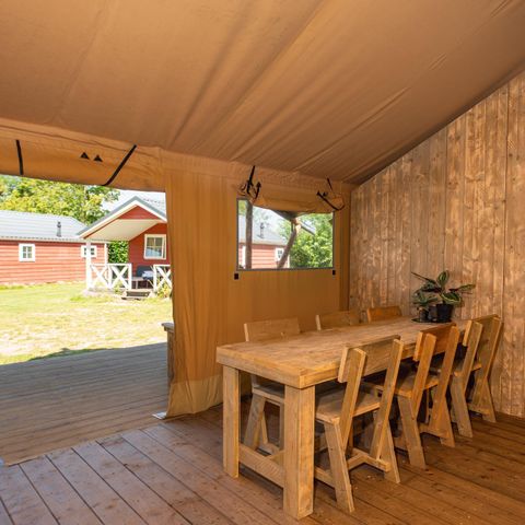 Safarizelt 8 Personen - Safarizelt mit privaten sanitären Anlagen | 8 Personen