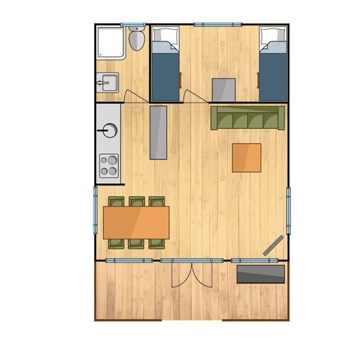 FERIENHAUS 6 Personen - Cottage Cowboy (max. 2 Erwachsene)