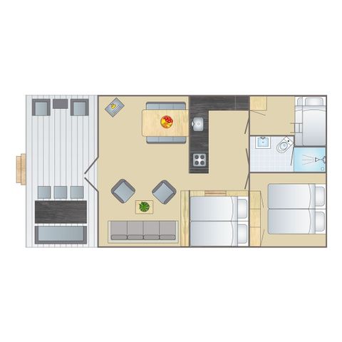 Safarizelt 6 Personen - 6-Personen-Safarizelt