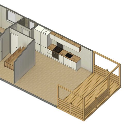 Chalet 4 Personen - 4 Pers. Chalet Tuinfluiter