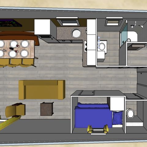 Chalet 6 Personen - Comfort Lodge | 6 Personen (50 m²) - Hunde erlaubt