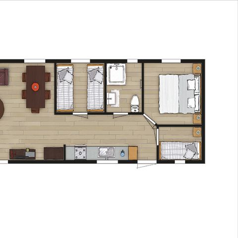 Mobilheim 5 Personen - Stand