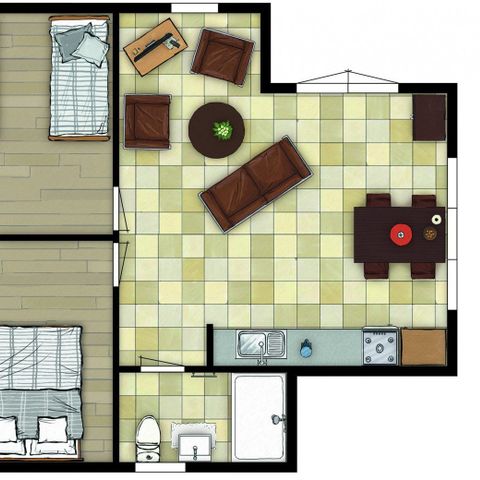 Mobilheim 4 personen - Hütte