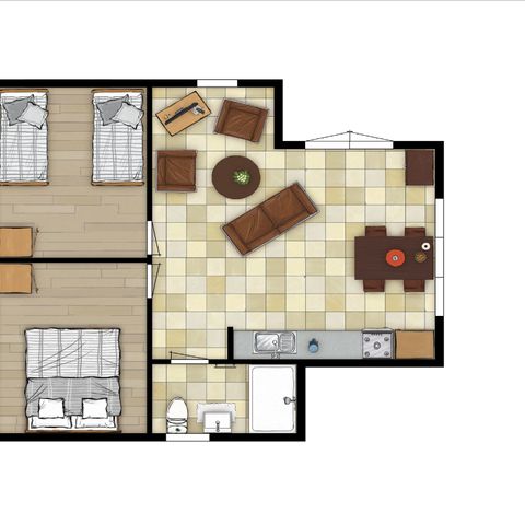 Mobilheim 4 Personen - Hütte