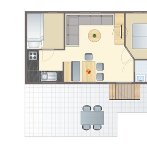Chalet 4 Personen - Überdachte Terrasse und geschlossener Garten