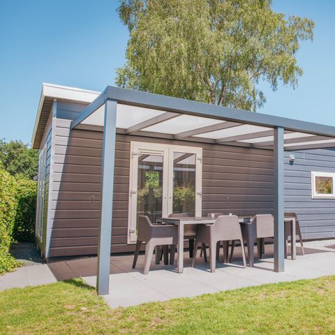 Gruppenunterkunft 12 personen - Veluwelodge XL mit Grillhaus 6+6