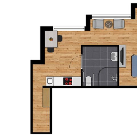 Apartement 2 Personen - Zugängliches Studio