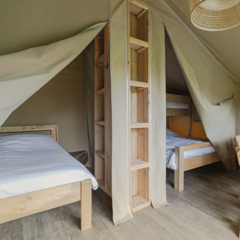 Safarizelt 5 Personen - der Reeënsprong (3+2)