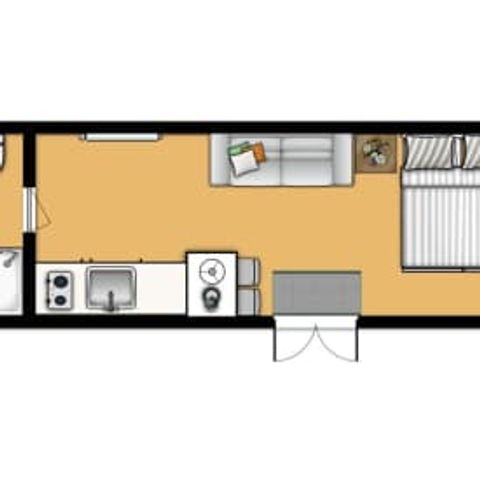 Chalet 2 Personen - Camping-Chalet in Bosuil