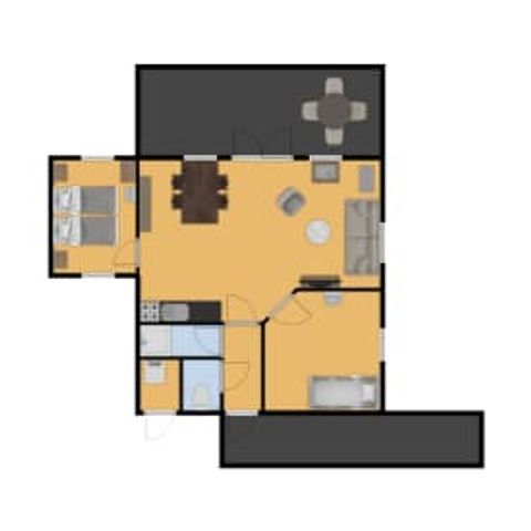 Bungalow 4 Personen - Pluto (Haustier)