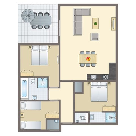 Bungalow 6 Personen - 6C