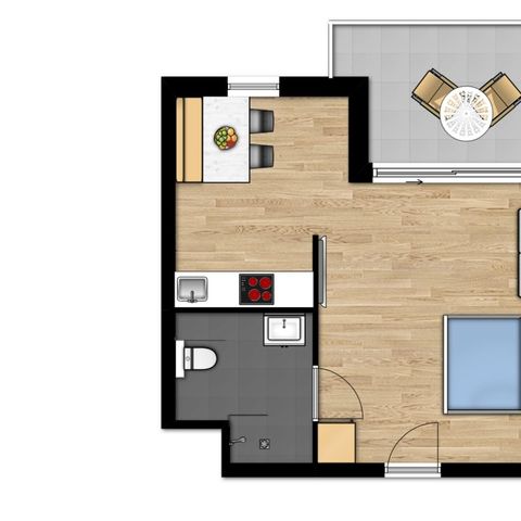 Apartement 2 Personen - Zugängliches Studio