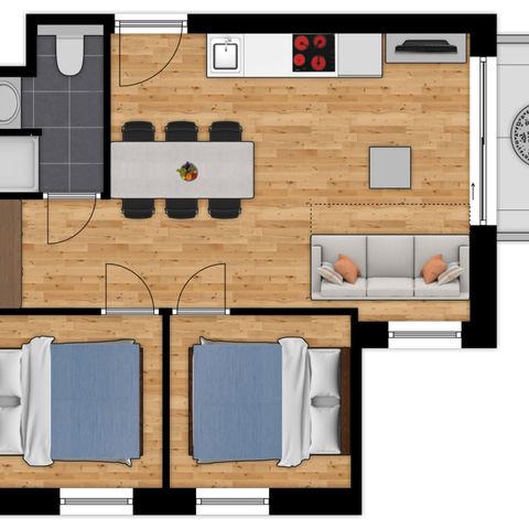 Apartement 6 Personen - Geräumige Suite