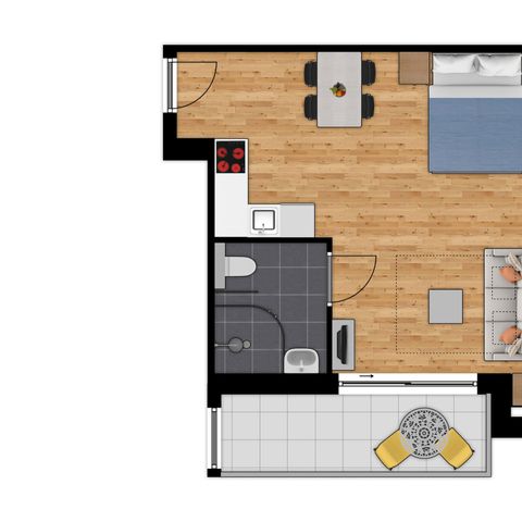 Apartement 4 Personen - Zugängliche Suite