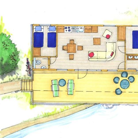 Mobilheim 4 Personen - Mobilheim/Chalet Lachs