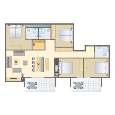 Apartement 10 Personen - 10-Personen-Wohnung