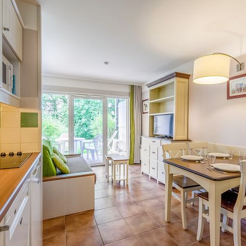 Studio 3 personen - 1 Schlafnische - Terrasse oder Balkon - Gartengeschoss - Stadtteil Quartier de Hameau
