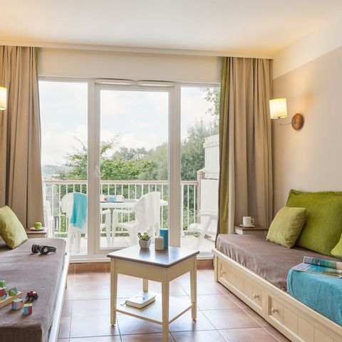 Wohnung 6 personen - 1 Schlafzimmer - 1 Schlafnische - Duplex - Terrasse oder Balkon - Stadtteil Quartier de Hameau