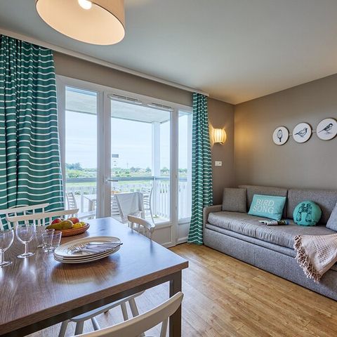 Wohnung 4 personen - 1 Schlafzimmer - Terrasse oder Balkon - Blick auf Heckenlandschaft - Renoviert