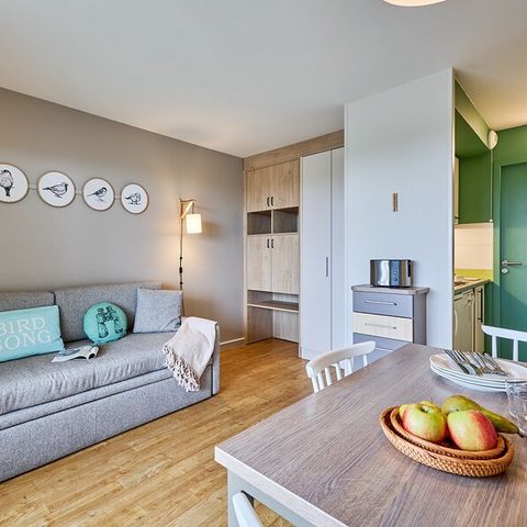 Wohnung 4 personen - 1 Schlafzimmer - Terrasse oder Balkon - Blick auf Heckenlandschaft - Renoviert