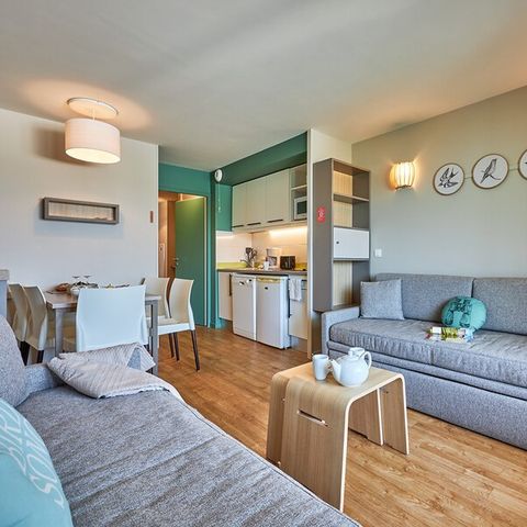 Wohnung 5 personen - 1 Schlafzimmer - Terrasse oder Balkon - Blick auf Heckenlandschaft - Renoviert