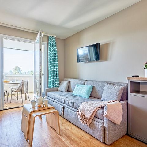 Wohnung 5 personen - 1 Schlafzimmer - Terrasse oder Balkon - Blick auf Heckenlandschaft - Renoviert