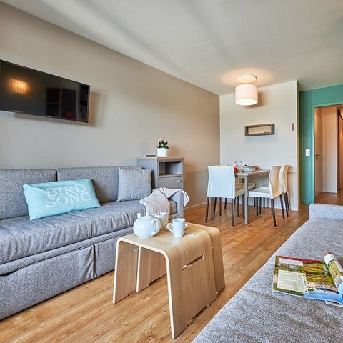 Wohnung 5 personen - 1 Schlafzimmer - Terrasse oder Balkon - Blick auf Heckenlandschaft - Renoviert