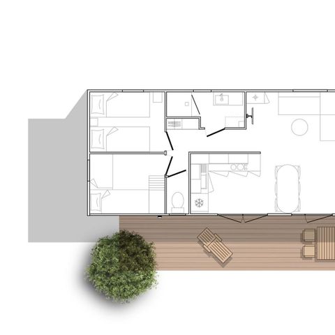 Mobilheim 6 Personen - Luxus O'Hara