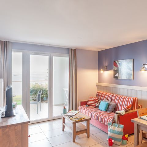 Apartement 4 Personen - - 1 Schlafzimmer - Terrasse oder Balkon - Freier Meerblick - Direkt am Meer