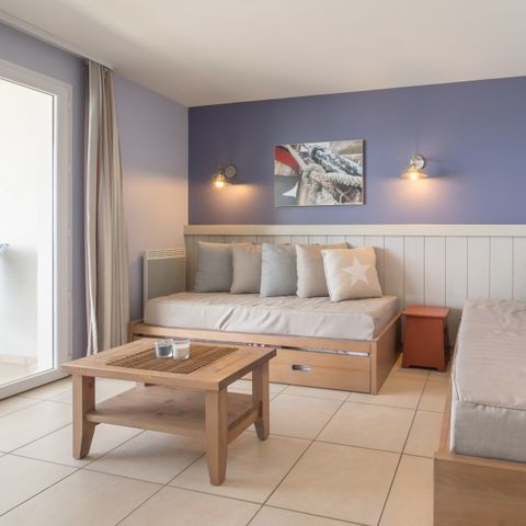 Wohnung 6 personen - 1 Schlafzimmer - 1 Schlafnische - Terrasse oder Balkon - Freier Meerblick - Direkt am Meer