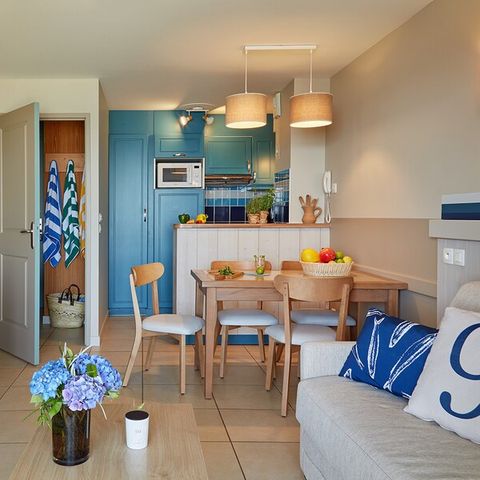 Wohnung 4 personen - 1 Schlafzimmer - Terrasse oder Balkon - Freier Meerblick - Direkt am Meer