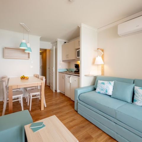 Studio 4 personen - 1 Schlafnische - Klimatisiert - Terrasse oder Balkon - Meerblick
