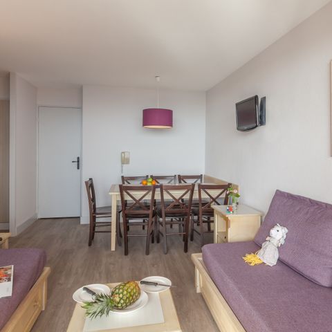 Wohnung 6 personen - - 1 Schlafzimmer + 1 Schlafalkoven - Terrasse oder Balkon - Gartenblick