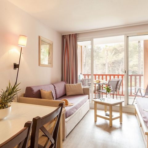 Studio 4 personen - 1 Schlafbereich - Terrasse oder Balkon - Gartenblick