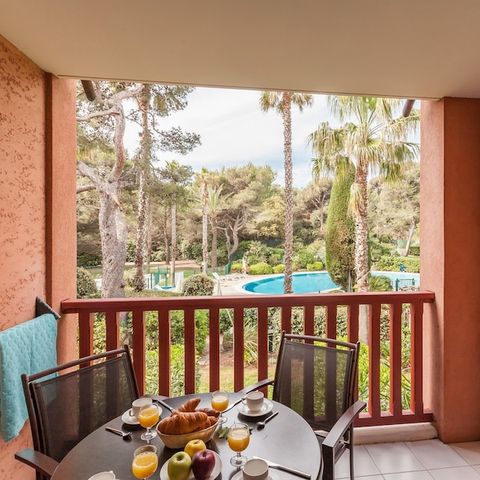 Studio 4 personen - 1 Schlafbereich - Terrasse oder Balkon - Gartenblick