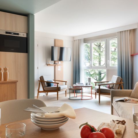 Wohnung 6 personen - 1 Schlafzimmer - 1 Schlafalkoven - Gartenblick