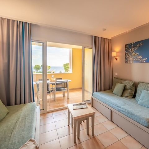 Wohnung 4 personen - 1 Schlafzimmer - Terrasse oder Balkon - Meerblick