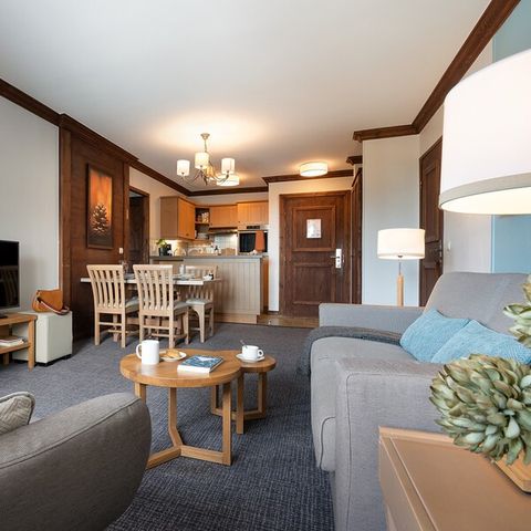 Wohnung 4 personen - 1 Schlafzimmer - – Außenpool mit Blick auf den Mont Blanc