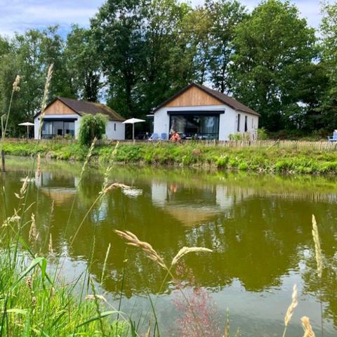 Bungalow 6 Personen - Panorama Fischteich für Bekassine