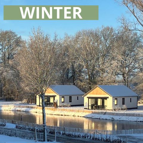 Bungalow 4 Personen - WINTER Panoramaschnecke Fischteich