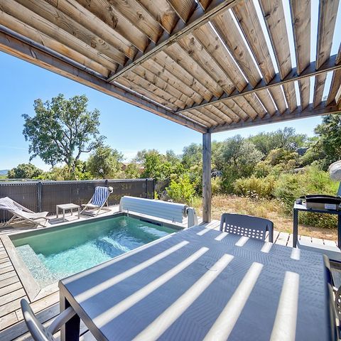 FERIENHAUS 6 Personen - - 3 Schlafzimmer - Duplex - Klimatisiert - 4m privater Swimmingpool - Terrasse