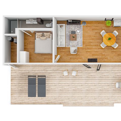 Villa 4 Personen - Wald-Würfel