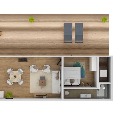 Villa 5 Personen - Wald-Würfel
