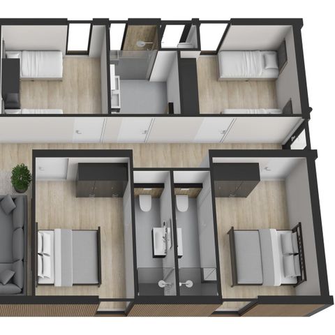 Bungalow 8 Personen - Wald-Würfel