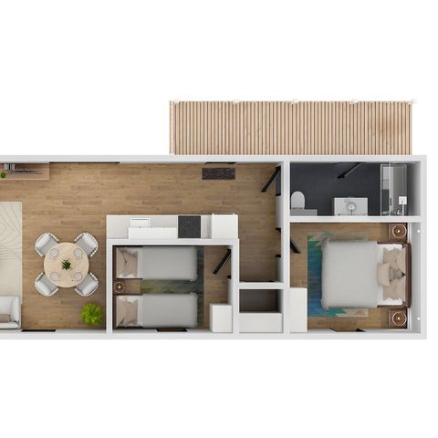 Bungalow 2 Personen - Wasserwürfel