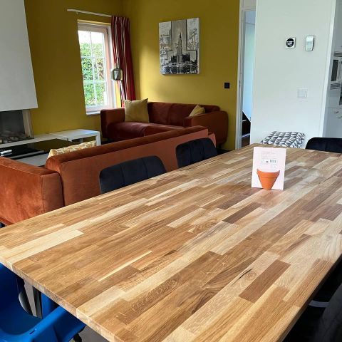 Bungalow 5 Personen - mit luxuriösem Gartenzimmer und Blick auf den Spielteich