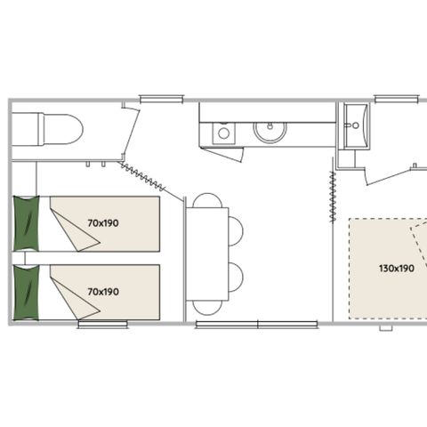 Bungalow 4 Personen - Coco Sweet