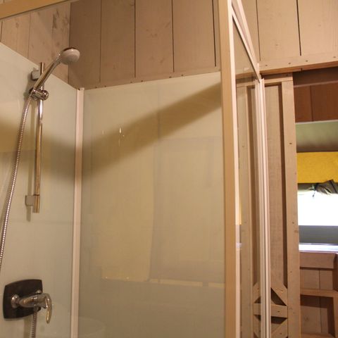 Safarizelt 6 Personen - inkl. Sanitäranlagen + Rutsche