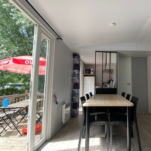 Mobilheim 6 personen - De Luxe Mobilheim mit 6 Schlafplätzen und Terrasse