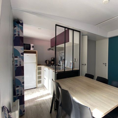 Mobilheim 6 personen - De Luxe Mobilheim mit 6 Schlafplätzen und Terrasse